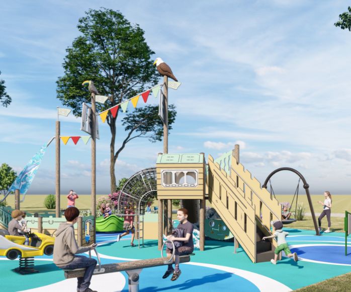Nhà liên hoàn ngoài trời Pirate Ship 